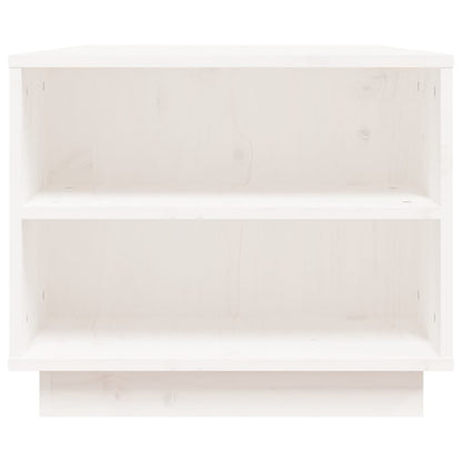 Coffee Table White 90x49x40.5 cm Solid Wood Pine