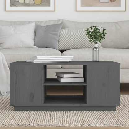Coffee Table Grey 90x49x40.5 cm Solid Wood Pine