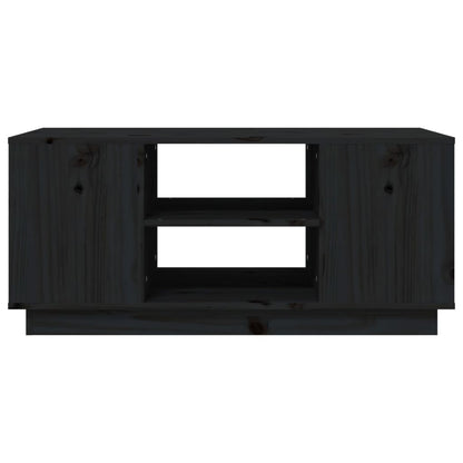 Coffee Table Black 90x49x40.5 cm Solid Wood Pine