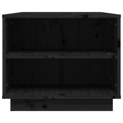 Coffee Table Black 90x49x40.5 cm Solid Wood Pine