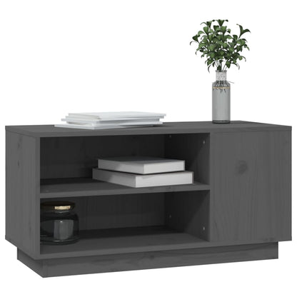 TV Cabinet Grey 80x35x40.5 cm Solid Wood Pine