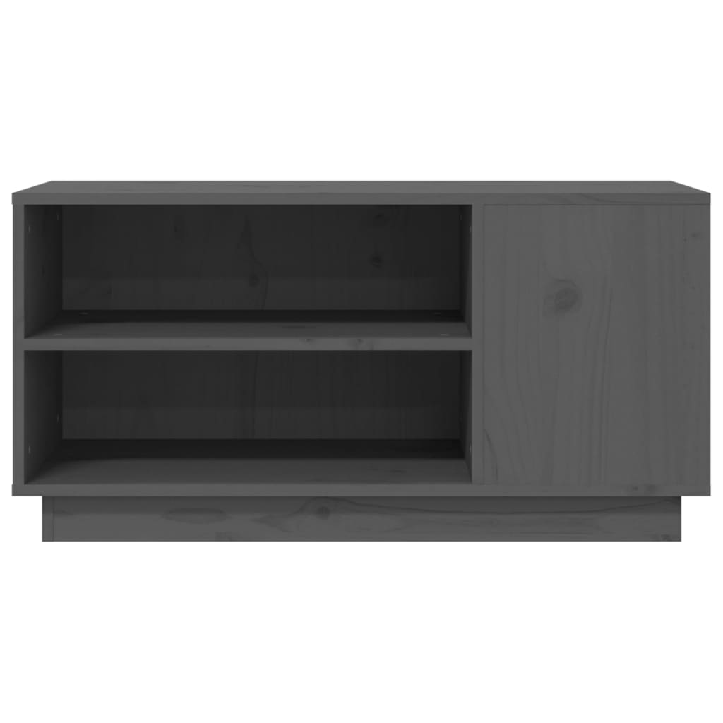 TV Cabinet Grey 80x35x40.5 cm Solid Wood Pine