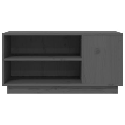 TV Cabinet Grey 80x35x40.5 cm Solid Wood Pine