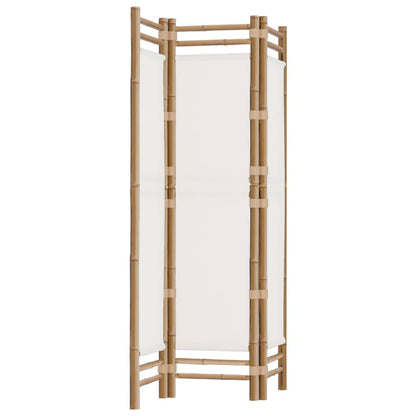 Bamboo & Canvas 3-Panel Room Divider, Folding, 120 cm