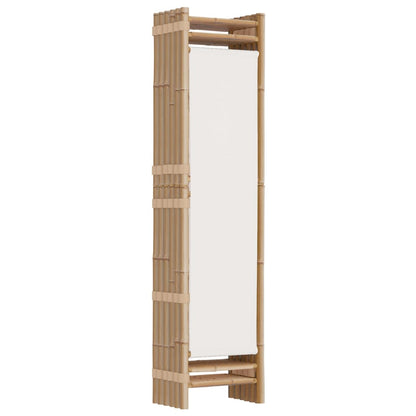Bamboo & Canvas 6-Panel Room Divider - 240cm Folding Screen