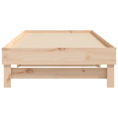 Solid Pine Pull-Out Day Bed Frame 2x(80x200) cm - No Mattress