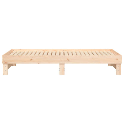 Solid Pine Pull-Out Day Bed Frame 2x(80x200) cm - No Mattress