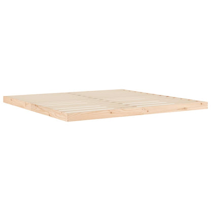 Solid Pine Wood Bed Frame 200x200 cm - No Mattress Included