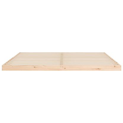 Solid Pine Wood Bed Frame 200x200 cm - No Mattress Included