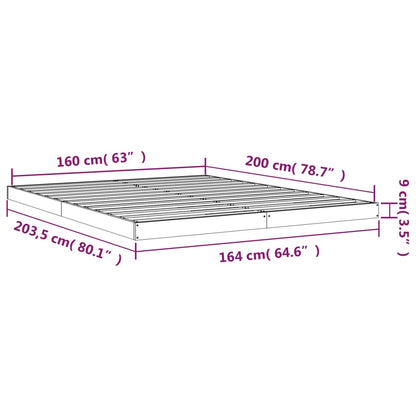 Solid Pine Wood Bed Frame 160x200 cm - Durable & Stylish Design