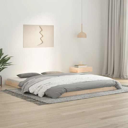 Solid Pine Wood Bed Frame 160x200 cm - Durable & Stylish Design