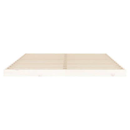 Bed Frame without Mattress White 160x200 cm Solid Wood Pine