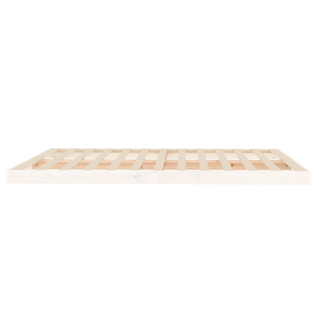 Bed Frame without Mattress White 160x200 cm Solid Wood Pine