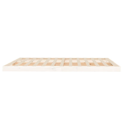 Bed Frame without Mattress White 160x200 cm Solid Wood Pine