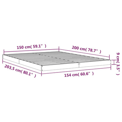 Solid Pine King Bed Frame 150x200 cm - No Mattress Included