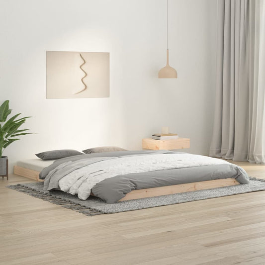 Solid Pine King Bed Frame 150x200 cm - No Mattress Included