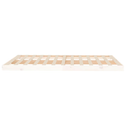 White Solid Pine Bed Frame 140x200 cm - No Mattress Included