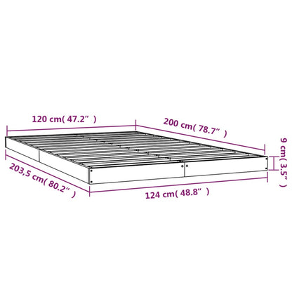 Solid Pine Wood Bed Frame 120x200 cm - Sturdy & Stylish Design