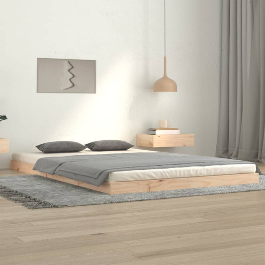 Solid Pine Wood Bed Frame 120x200 cm - Sturdy & Stylish Design