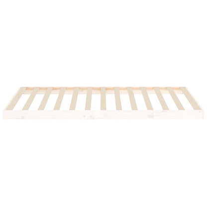 White Solid Pine Wood Bed Frame 100x200 cm (No Mattress)