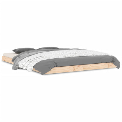 Bed Frame without Mattress 135x190 cm Double Double Solid Wood Pine