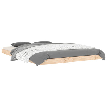 Bed Frame without Mattress 135x190 cm Double Double Solid Wood Pine