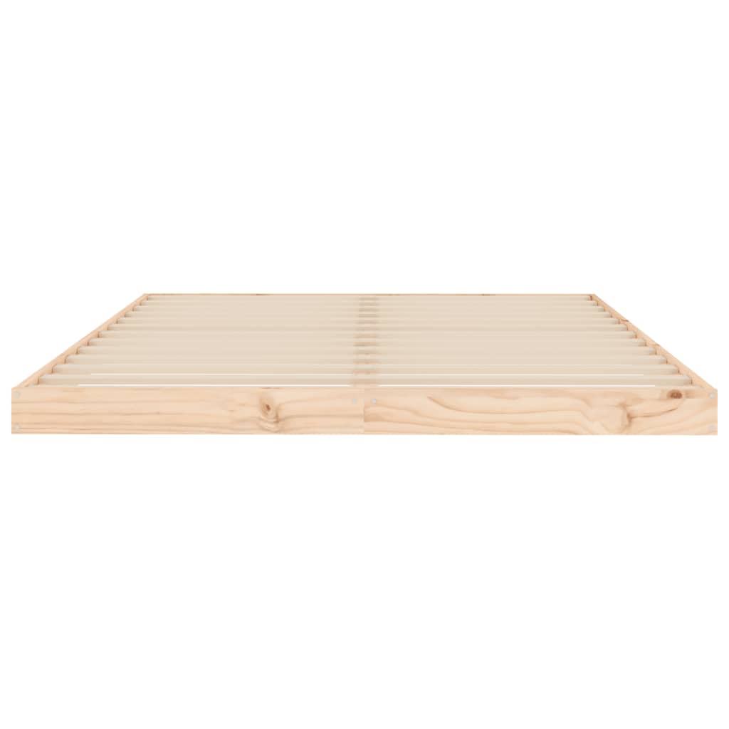 Bed Frame without Mattress 135x190 cm Double Double Solid Wood Pine