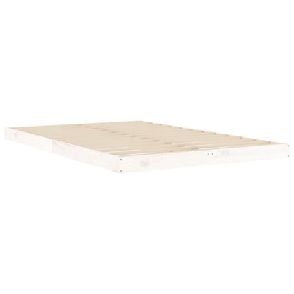 Bed Frame without Mattress White 120x190 cm Small Double  Solid Wood Pine
