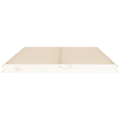 Bed Frame without Mattress White 120x190 cm Small Double  Solid Wood Pine