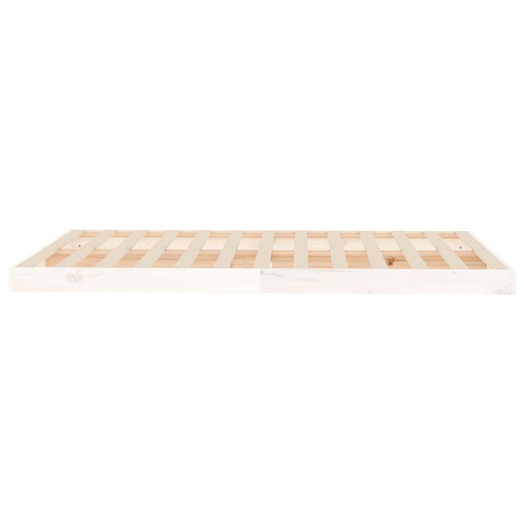 Bed Frame without Mattress White 120x190 cm Small Double  Solid Wood Pine