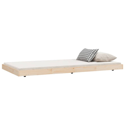 Solid Pine Wood Bed Frame 100x200 cm - Durable, No Mattress Included