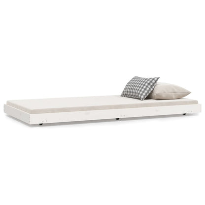 Solid Pine Wood Bed Frame - White 75x190 cm Small Single