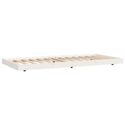 Solid Pine Wood Bed Frame - White 75x190 cm Small Single