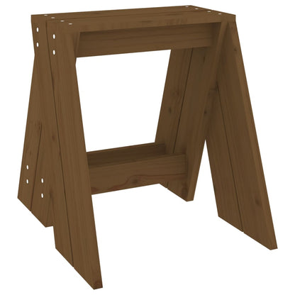 Solid Pine Wood Stools 2pcs - Honey Brown 40x40x45 cm