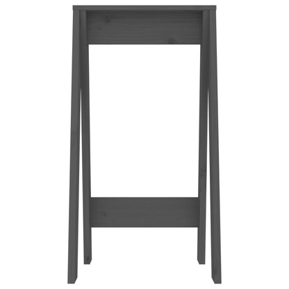 Solid Pine Wood Stools - 2pcs, Grey, 40x40x75 cm