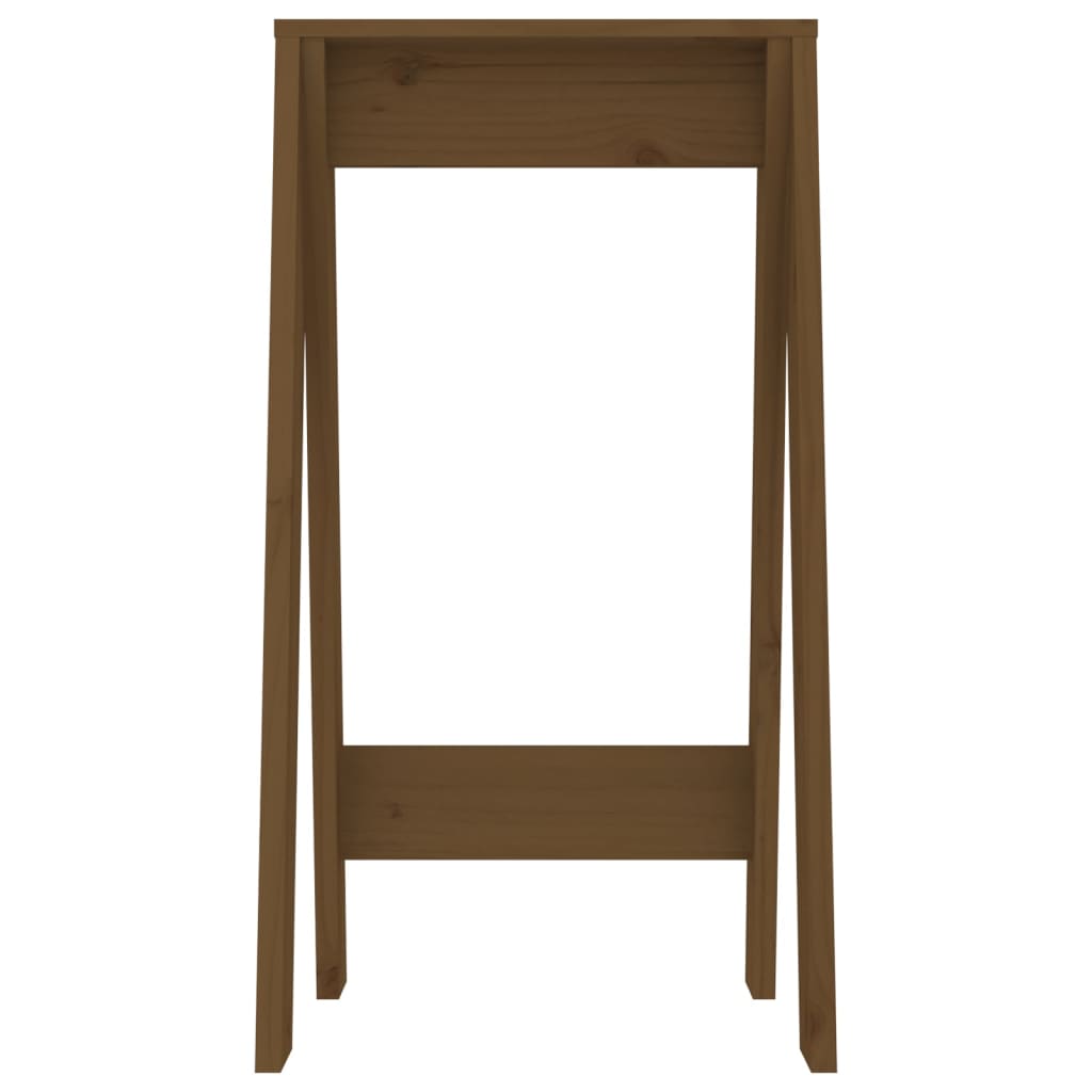 Solid Pine Wood Stools, 2 Pcs, 40x40x75 cm, Honey Brown Finish