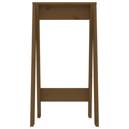 Solid Pine Wood Stools, 2 Pcs, 40x40x75 cm, Honey Brown Finish