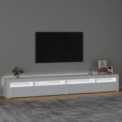 TV Cabinet with LED Lights White 270x35x40 cm