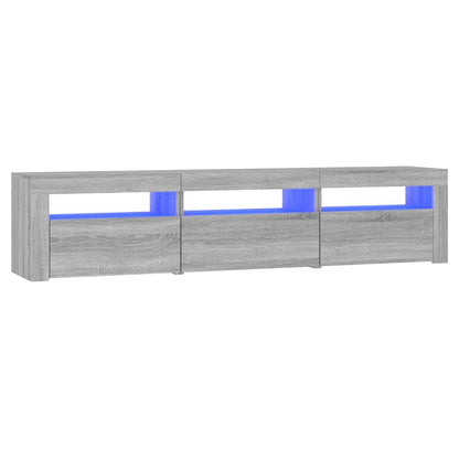 TV Cabinet with LED Lights Grey Sonoma 180x35x40 cm