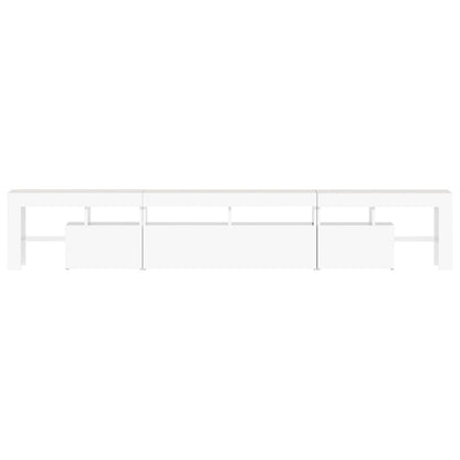 TV Cabinet with LED Lights White 230x36.5x40 cm
