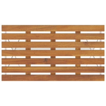 7 Piece Folding Bistro Set Solid Wood Acacia and Steel