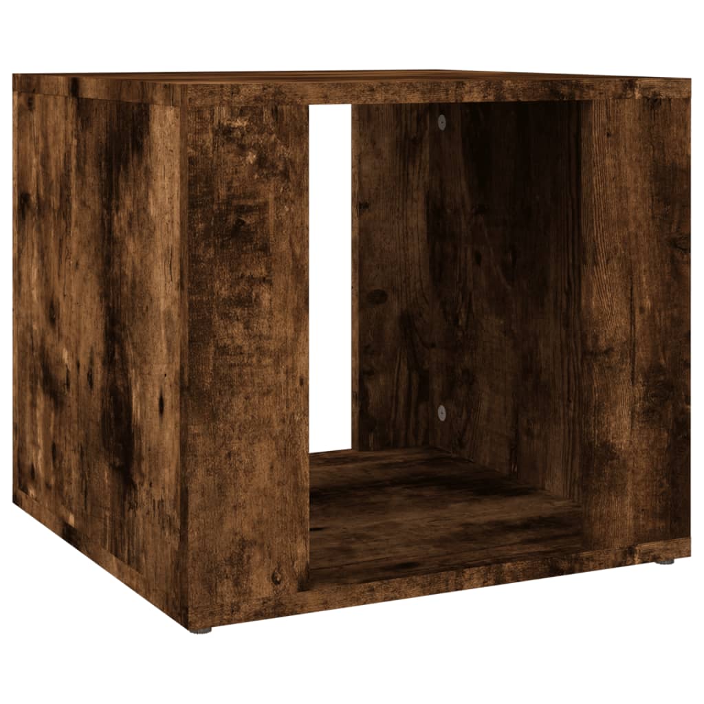Smoked Oak Bedside Table 41x40x36 cm - Engineered Wood Elegance