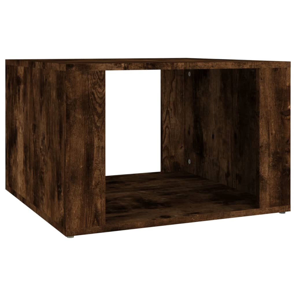 Smoked Oak Bedside Table 57x55x36 cm - Engineered Wood Elegance