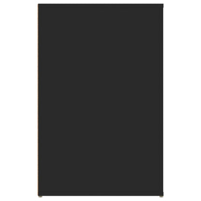 Sleek Black Engineered Wood Desk - 100x49x75 cm