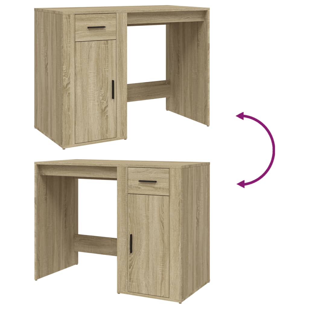 Sonoma Oak Desk 100x49x75 cm, Engineered Wood