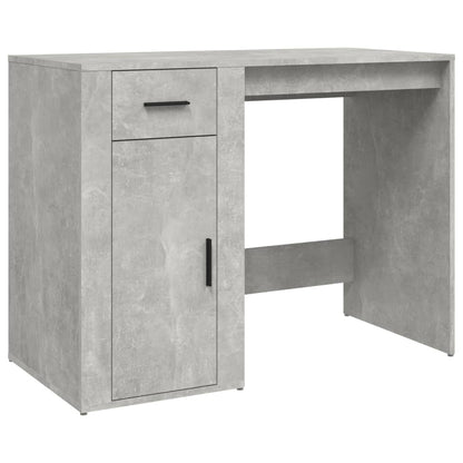 Concrete Grey Engineered Wood Desk - 100x49x75 cm