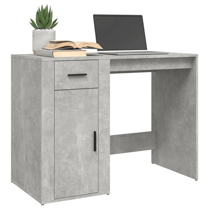 Concrete Grey Engineered Wood Desk - 100x49x75 cm