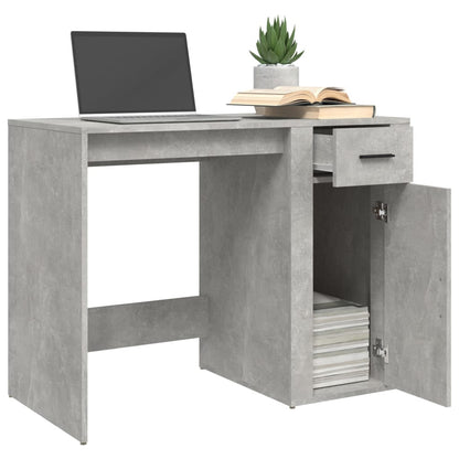 Concrete Grey Engineered Wood Desk - 100x49x75 cm