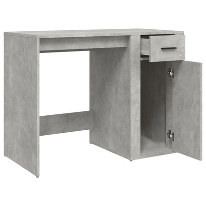 Concrete Grey Engineered Wood Desk - 100x49x75 cm