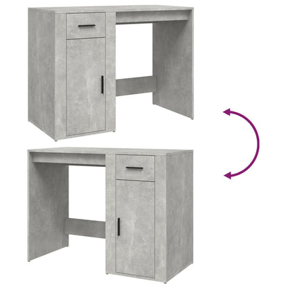 Concrete Grey Engineered Wood Desk - 100x49x75 cm